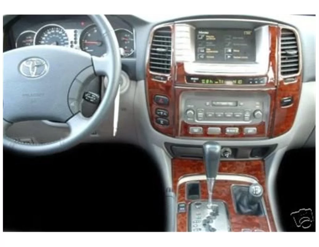 Toyota Land Cruiser 2003-2007 Kit de garniture de tableau de bord intérieur 3D Dash Trim Dekor 33-Parts - 1