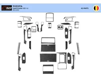 Toyota Land Cruiser Prado 150 2009-2014 Interieur BD Dash Trim Kit - 1