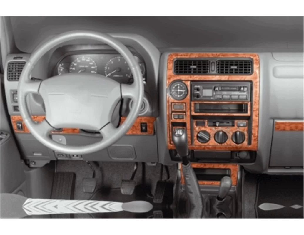 Toyota Landcruiser 07.96-04.98 Kit de garniture de tableau de bord intérieur 3D Dash Trim Dekor 20-Parts - 1