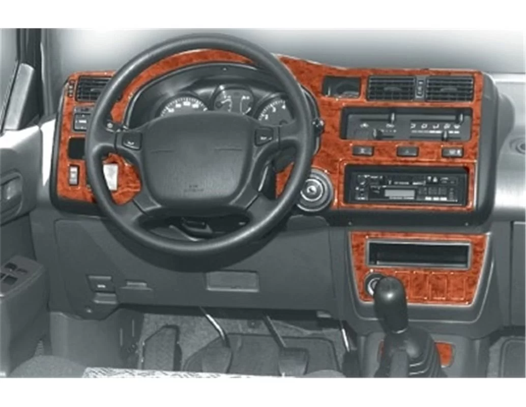 Toyota Rav 4 XA10 09.94-09.00 Kit de garniture de tableau de bord intérieur 3D Dash Trim Dekor 13-Parts - 1