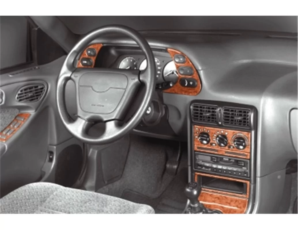 Car accessories Chevrolet Espero 01.95-01.98 3D Interior Dashboard Trim Kit Dash Trim Dekor 11-Parts