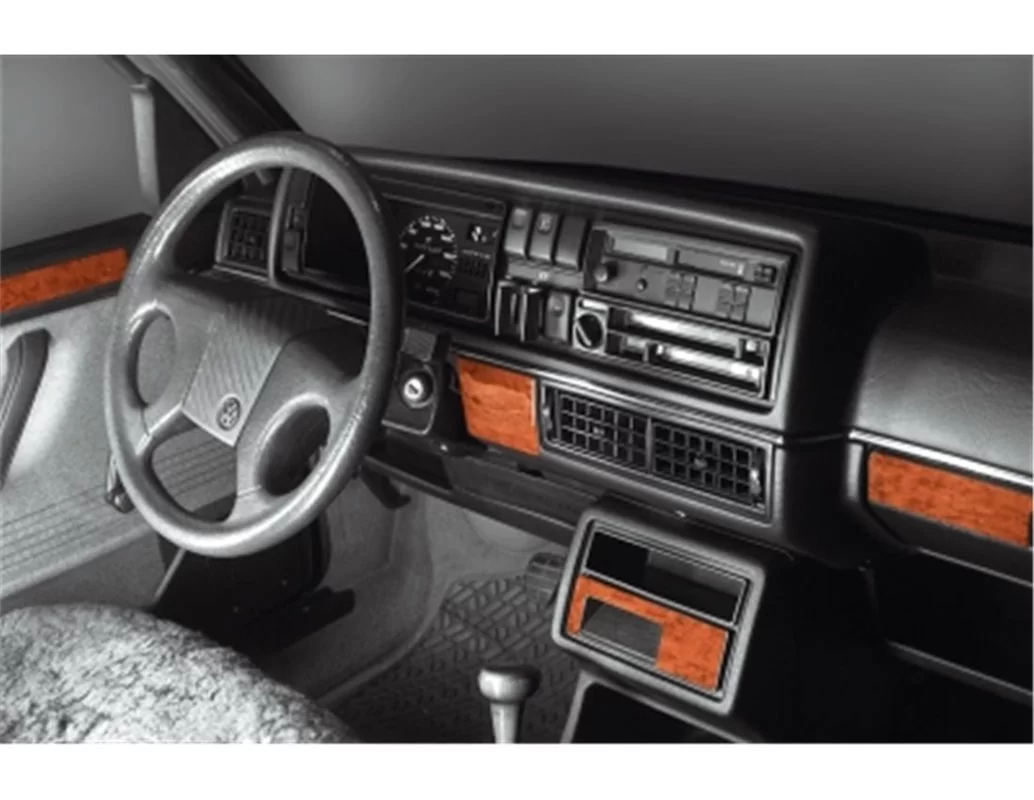 Volkswagen Golf II Jetta II 01.85-07.91 Kit de garniture de tableau de bord intérieur 3D Dash Trim Dekor 13-Parts - 1