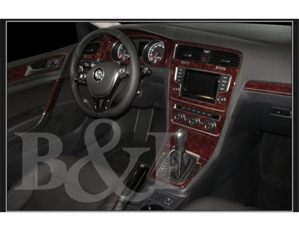 Volkswagen Golf VII AU 2012–2021 Inleg dashboard Interieurset aansluitend en pasgemaakt op he 41 -Teile - 1