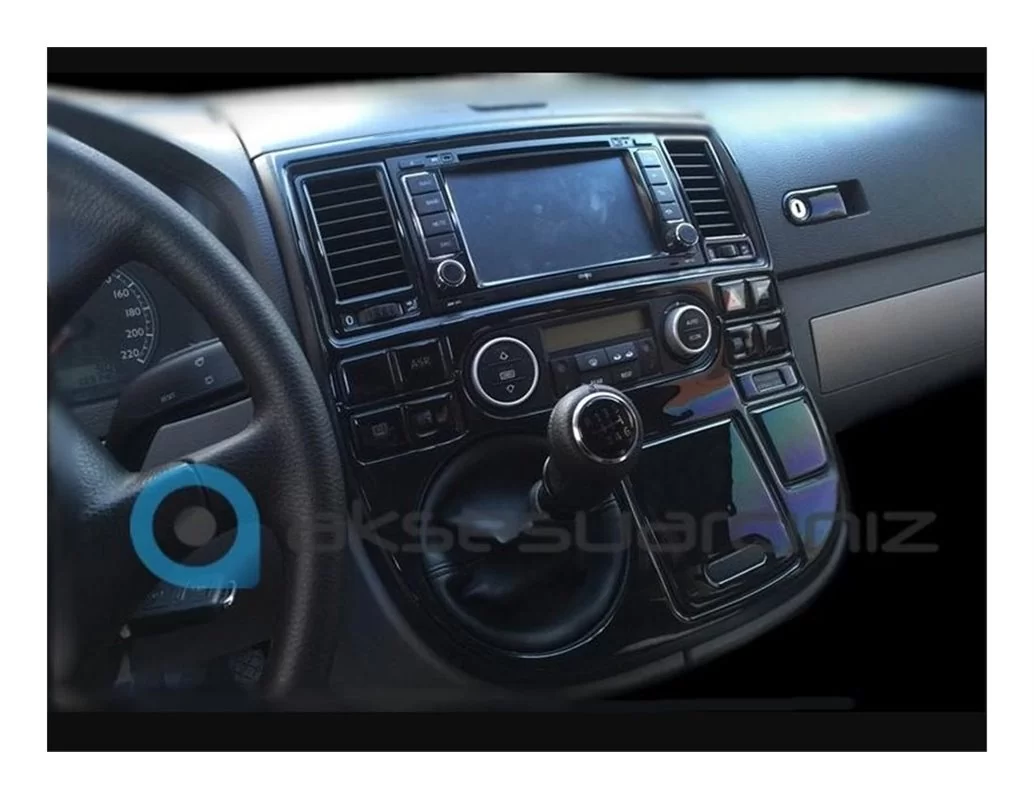 Volkswagen Multivan T5 08.03-08.09 Kit de garniture de tableau de bord intérieur 3D Dash Trim Dekor 22-Parts - 1