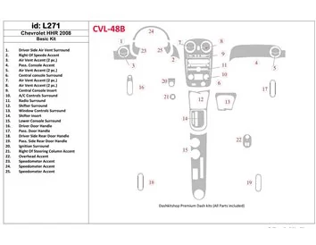 Chevrolet HHR 2008-2008 Basic Set Interieur BD Dash Trim Kit - 1