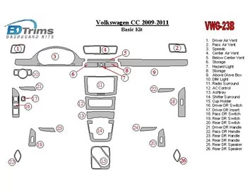 Volkswagen Passat CC 2009-2011 Basic Set Interieur BD Dash Trim Kit