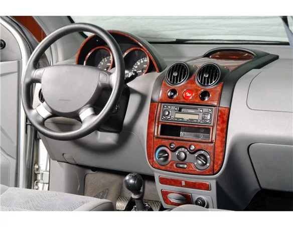 Car accessories Chevrolet Kalos 01.2002 3D Interior Dashboard Trim Kit Dash Trim Dekor 6-Parts