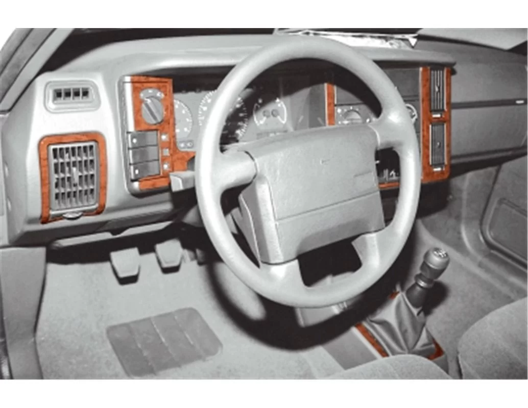 Volvo 440-460 08.88-08.93 Kit de garniture de tableau de bord intérieur 3D Dash Trim Dekor 15 pièces - 1