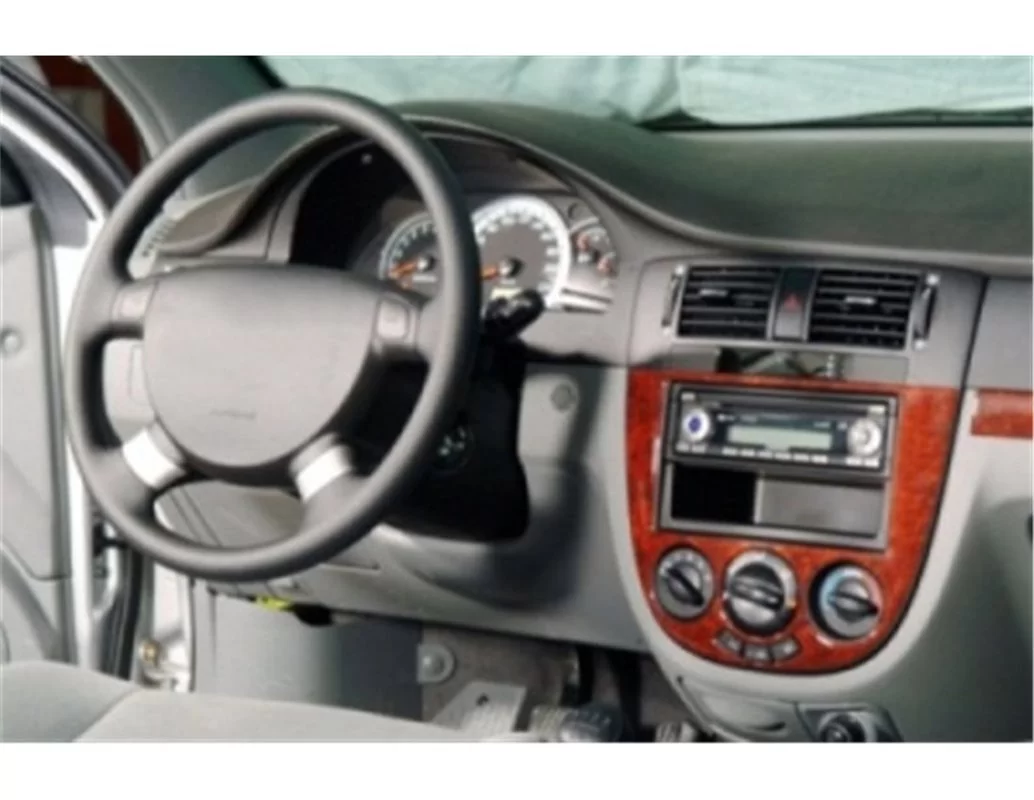 Chevrolet Lacetti HB 03.2004 Kit de garniture de tableau de bord intérieur 3D Dash Trim Dekor 10-Parts - 1