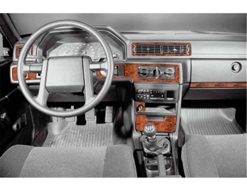 Volvo 940 10.90-04.98 Kit de garniture de tableau de bord intérieur 3D Dash Trim Dekor 12-Parts - 1