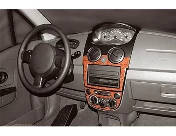 Car accessories Chevrolet Matiz-Spark 02.2005 3D Interior Dashboard Trim Kit Dash Trim Dekor 3-Parts