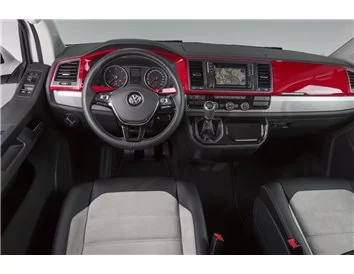 Car accessories Volkswagen Transporter T6 2016 3D Interior Dashboard Trim Kit Dash Trim Dekor 20-Parts
