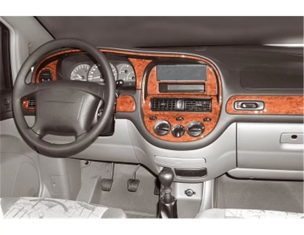 Chevrolet Rezzo-Tacuma 04.2002 Kit de garniture de tableau de bord intérieur 3D Dash Trim Dekor 11-Parts - 1