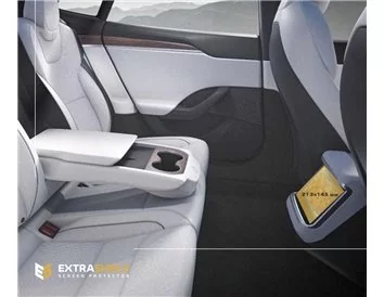 Tesla Model X 2021 - Present Rear climate control ExtraShield Screeen Protector - 1 - Interior Dash Trim Kit