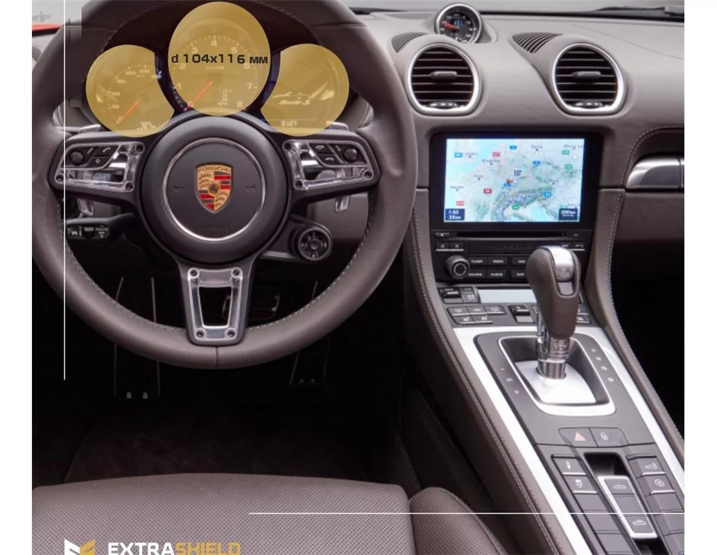 Porsche Boxster 2016 - Present Digital Speedometer 12" ExtraShield Screeen Protector - 1