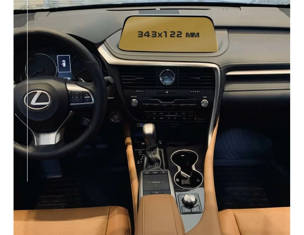 Lexus RX 2019 - Present Multimedia 8" ExtraShield Screeen Protector - 1 - Interior Dash Trim Kit