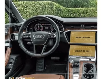 Audi A6 (?8) 2018 - Present Multimedia + Climate-Control 10,2-8,6" ExtraShield Screeen Protector - 1