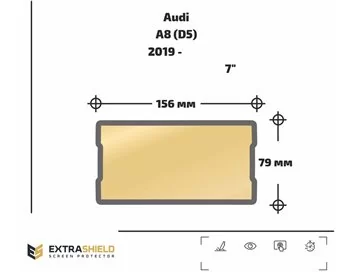 Audi A8 (D5) 2019 - Present Mobile office 7" ExtraShield Screeen Protector - 1