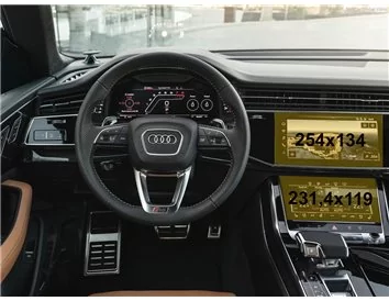 Car accessories Audi Q8 (4MN) 2018 - Present Multimedia + Climate-Control 10,1-8,6" ExtraShield Screeen Protector