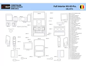 Car accessories Chrysler Grand Voyager 2008-2016 Interior WHZ Dashboard trim kit 42 Parts