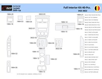 Car accessories Dodge Caliber 2007-2009 Interior WHZ Dashboard trim kit 24 Parts