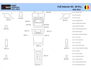Car accessories Fiat Freemont 2011-2015 Interior WHZ Dashboard trim kit 20 Parts