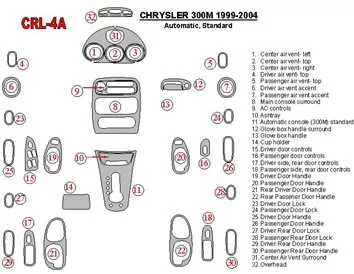 Chrysler 300M 1999-UP Chrysler 300M, Automatische Versnellingsbak Interieur BD Dash Trim Kit