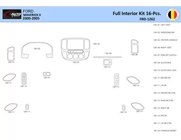 Ford Maverick II 2000-2005 Intérieur WHZ Kit de garniture de tableau de bord 16 pièces - 1