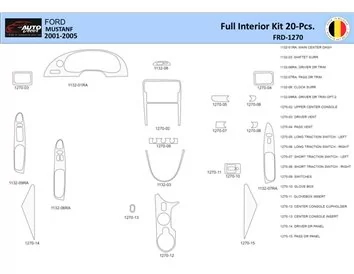 Car accessories Ford Mustang 2001-2005 Interior WHZ Dashboard trim kit 20 Parts