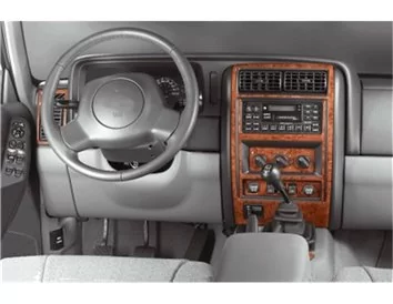 Car accessories Chrysler Cherokee 04.1997 3D Interior Dashboard Trim Kit Dash Trim Dekor 9-Parts