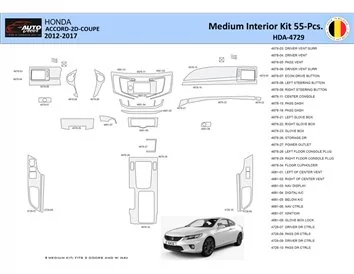 Honda Accord 2014-2022 Intérieur WHZ Kit de garniture de tableau de bord 30 pièces - 1