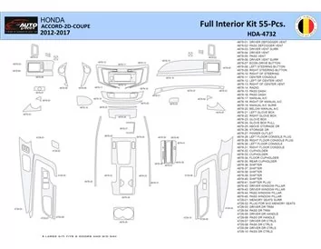 Car accessories Honda Accord 2014-2022 Interior WHZ Dashboard trim kit 55 Parts