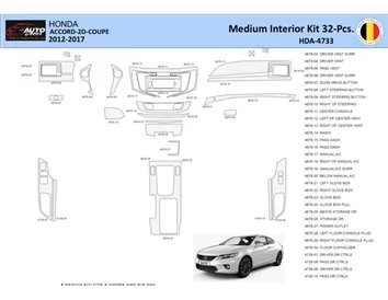 Honda Accord 2014-2022 Interieur WHZ Dashboard trim kit 32 delig - 1