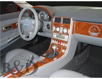 Car accessories Chrysler Crossfire 2004-2008 3D Interior Dashboard Trim Kit Dash Trim Dekor 35-Parts