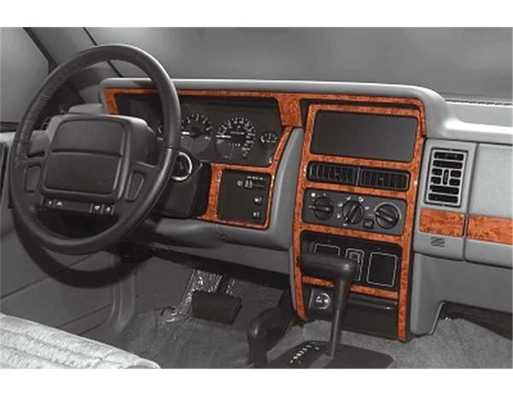 Car accessories Chrysler Grand Cherokee 09.92-01.96 3D Interior Dashboard Trim Kit Dash Trim Dekor 9-Parts