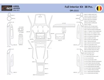 Opel Antara 2006-2015 Intérieur WHZ Kit de garniture de tableau de bord 38 pièces - 1