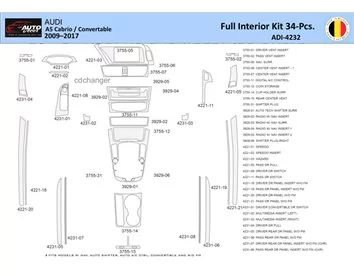 Car accessories Audi A5 Cabrio 2008–2016 Interior WHZ Dashboard trim kit 40 Parts