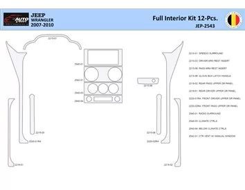 Car accessories Jeep Wrangler 2007-2010 Interior WHZ Dashboard trim kit 12 Parts