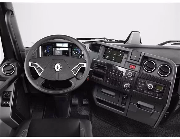 Renault Trucks T 2013-2023 Kit de garniture de tableau de bord intérieur 3D Dash Trim Dekor 27-Parts - 1
