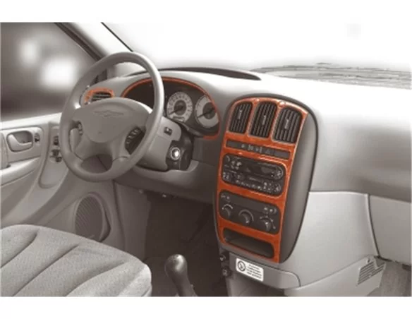 Car accessories Chrysler Voyager 03.01-09.07 3D Interior Dashboard Trim Kit Dash Trim Dekor 7-Parts