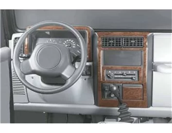 Car accessories Chrysler Wrangler 09.1996 3D Interior Dashboard Trim Kit Dash Trim Dekor 10-Parts
