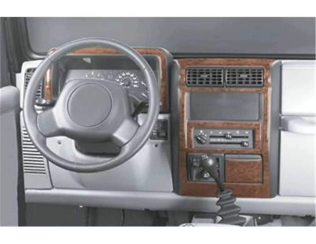 Car accessories Chrysler Wrangler 09.1996 3D Interior Dashboard Trim Kit Dash Trim Dekor 10-Parts