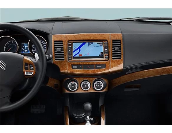 Car accessories Citroen C-Crosser 2007–2013 3D Interior Dashboard Trim Kit Dash Trim Dekor 31-Parts