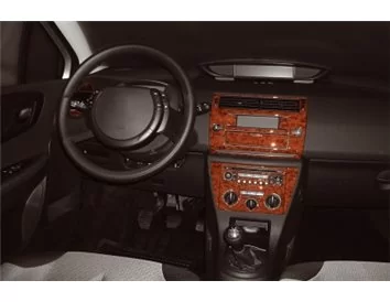 Car accessories Citroen C4 06.04-09.10 3D Interior Dashboard Trim Kit Dash Trim Dekor 18-Parts