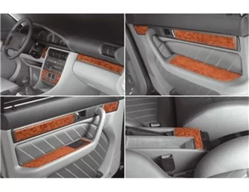 Car accessories Audi 100 A6 10.90-03.97 3D Interior Dashboard Trim Kit Dash Trim Dekor 22-Parts