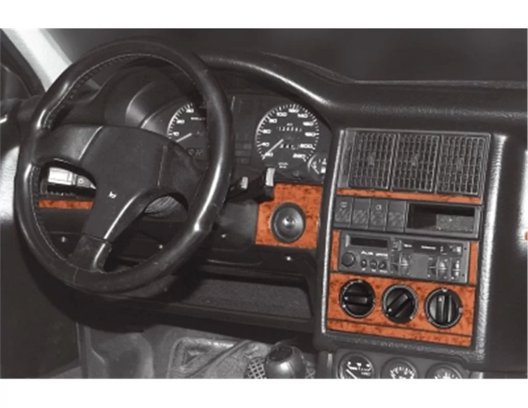 Audi 80 90 B4 10.86-01.95 Kit de garnitures intérieures de tableau de bord 3D Dash Trim Dekor 11-Parts - 1