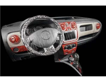 Dacia Lodgy 01.2013 Kit d'habillage de tableau de bord intérieur 3D Dash Trim Dekor 21-Parts - 1
