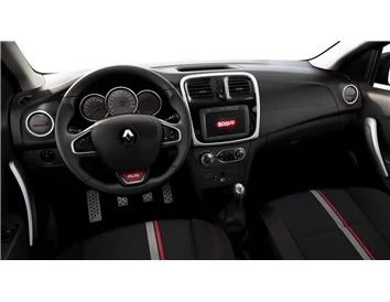 Dacia Sandero 01.2010 Kit de garniture de tableau de bord intérieur 3D Dash Trim Dekor 22-Parts - 1