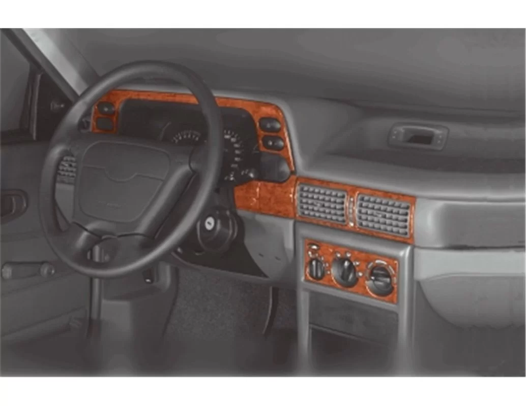 Car accessories Daewoo Cielo-Nexia 02.95-05.97 3D Interior Dashboard Trim Kit Dash Trim Dekor 16-Parts